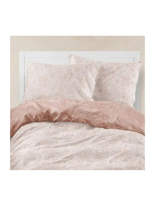 Borea Bloom Super-Double Bed Sheets Set With Rubber Hugger 160x200+40cm 4 (4 Pieces)