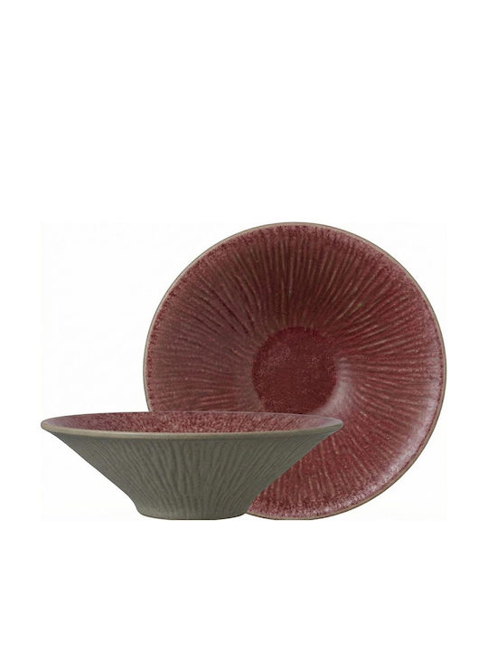 Espiel Soul Servierplatte Tief Rot mit Durchmesser 25cm