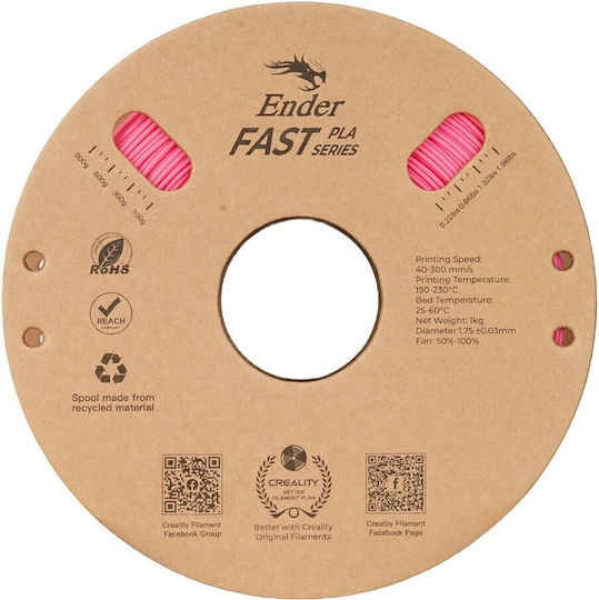 Creality3D Filament PLA Pentru Imprimantă 3D 1.75mm Roz 1kg 1 Bucată Bobină