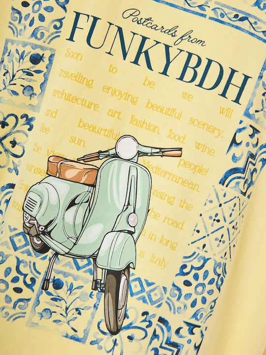 Funky Buddha T-shirt Κίτρινο