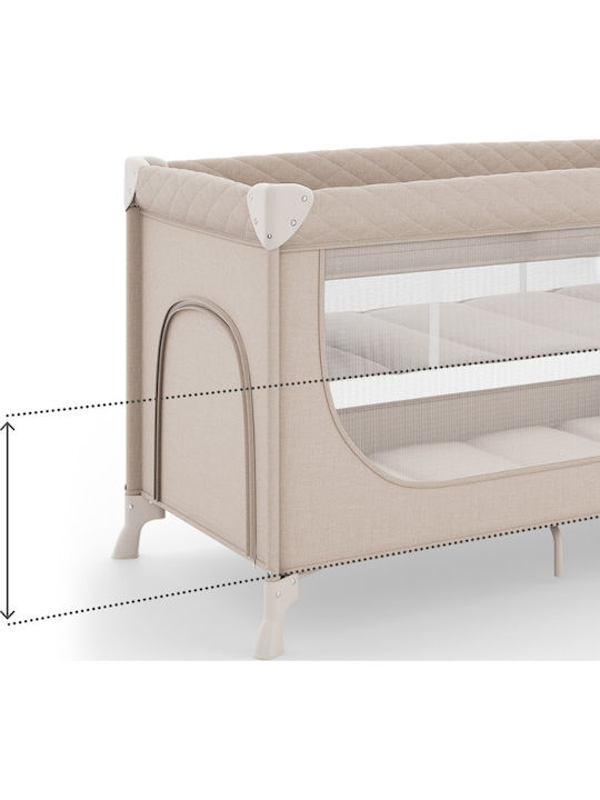 Kinderkraft Leody Кошара за игра с Маса за повиване и Матрак Бежова