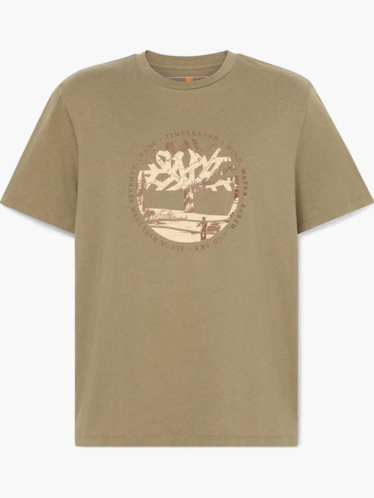 Timberland T-shirt Λαδί