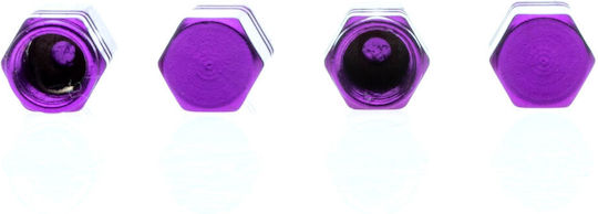 Extremo Tuning Valve Caps 4 Pieces Purple Motorcycles Schrader
