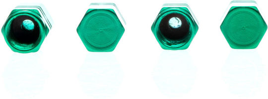 Extremo Tuning Valve Caps 4 Pieces Green Schrader Seal