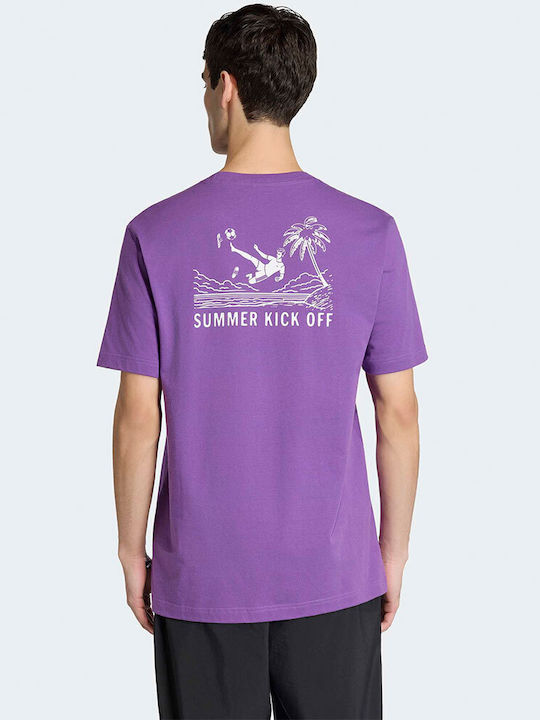 Grafisches Sportliches T-Shirt Lila