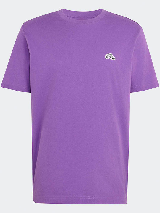 Grafisches Sportliches T-Shirt Lila