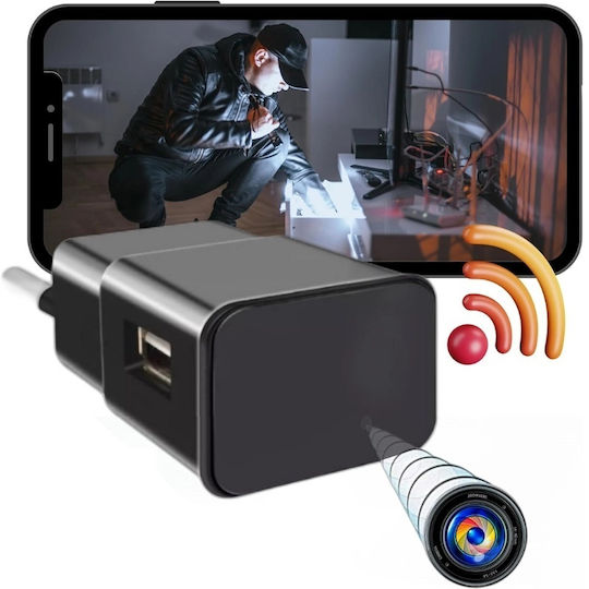 Încărcător Usb Cameră Spionaj Iuni Ip1000 64gb Wifi Vizualizare 4k Audio-video P2p
