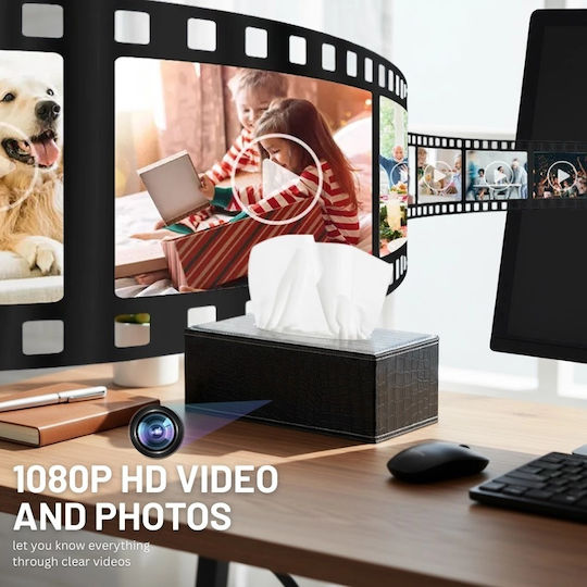 Cameră Ascunsă Suport Prosop Iuni Ip73 64gb Wi-fi Full Hd Vizualizare Live Pe Telefon