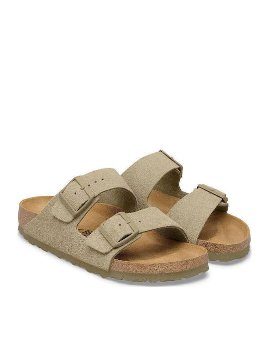 Γυναικεία Σανδάλια Χακί Narrow Fit