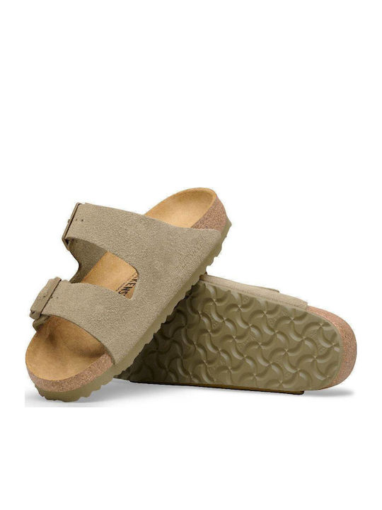 Γυναικεία Σανδάλια Χακί Narrow Fit