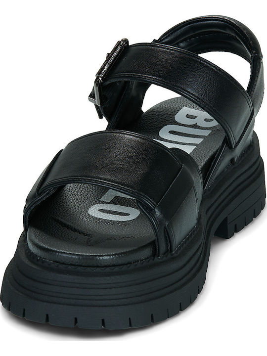 Damen Flache Sandalen Schwarz