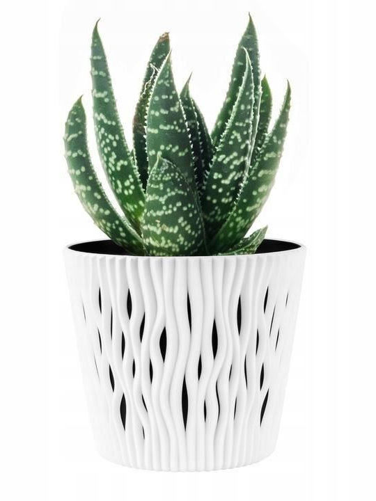 Prosperplast Flower Каспо Пластмасово Бяло 26.2x26.2см