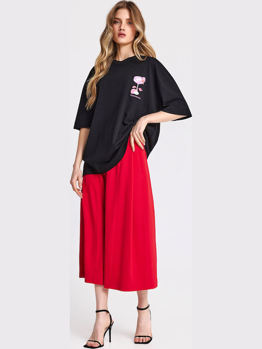 Damen T-Shirt Schwarz FBL013-156-04-Schwarz