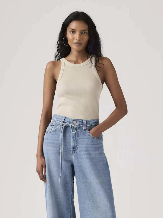Essential Women's Cotton Sleeveless Gray Blouse