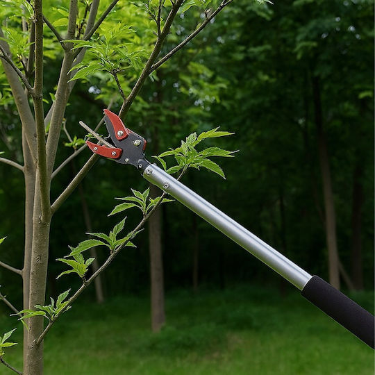 Foarfecă De Ramuri Zola 100 Cm Lungime Mâner Ergonomic Reglaj Unghi Tăiere 90° Roșu Argintiu