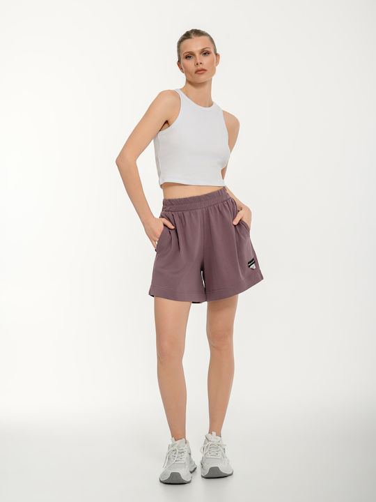 Γυναικείο Αθλητικό Crop Top Αμάνικο Λευκο