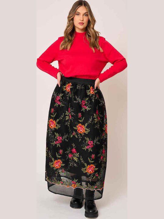 Damen Langärmeliges Rollkragenpullover Rote