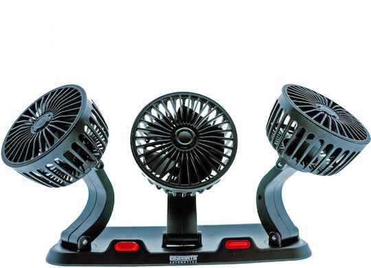 Einparts Triple 12v Car Fan Adjustable Modes
