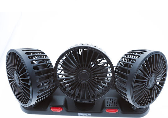 Einparts Triple 12v Car Fan Adjustable Modes