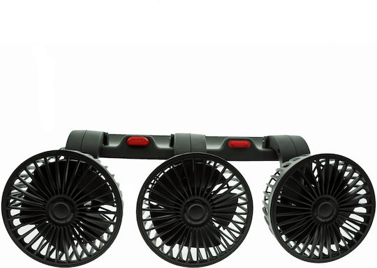 Einparts Triple 12v Car Fan Adjustable Modes