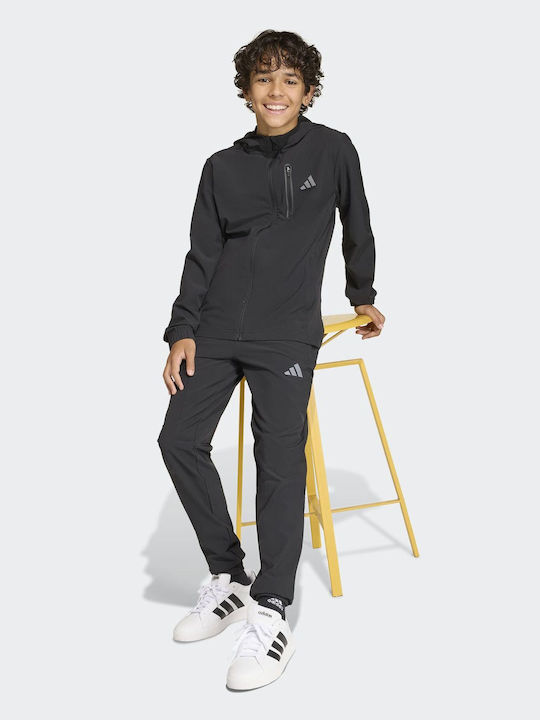 Kids Sweatshirt Cardigan with Hood Black
