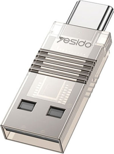 Card Reader Usb To Type-c Tf Slot 480 Mbps Polycarbonate Yesido Gray