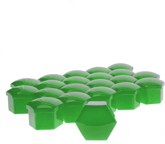 Extremo Tuning 19 Mm Green Bolt Caps Wheel Protection Set 20 Pieces