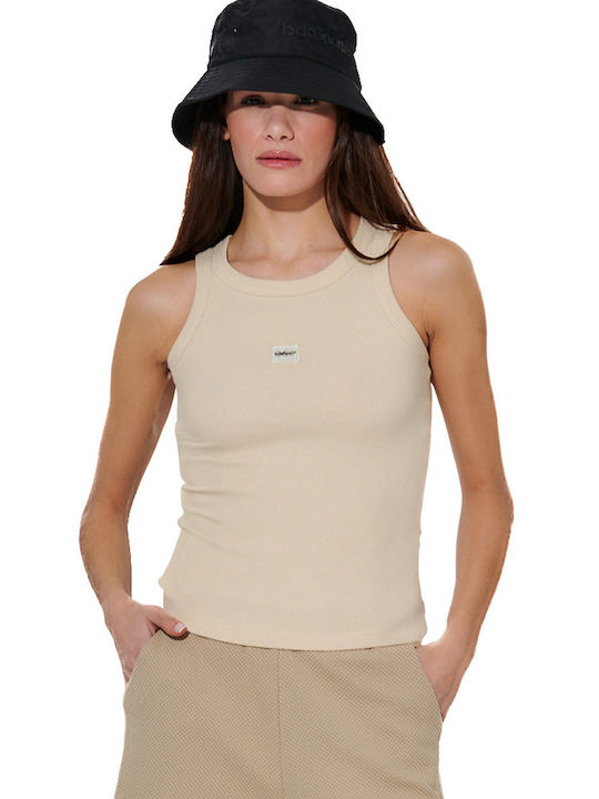 Women's Cotton Sleeveless Beige Top
