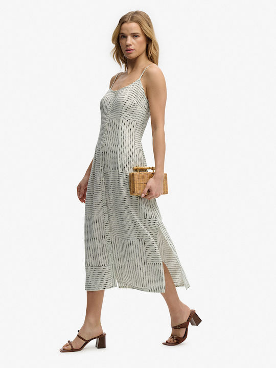 D2 Ovin Summer Midi Dress with Tearing Multi