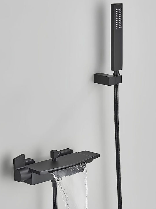 Mischen Badewannenarmatur Komplettes Set Schwarze