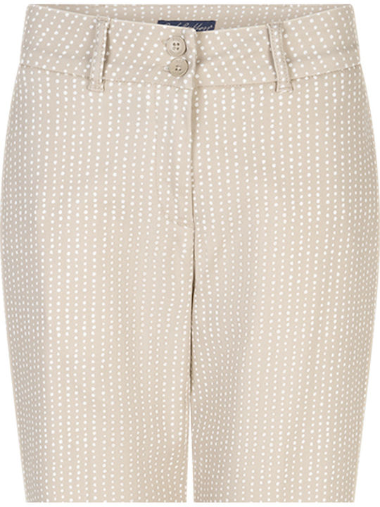 Damen Stoffhose in Regulärer Passform Pebble
