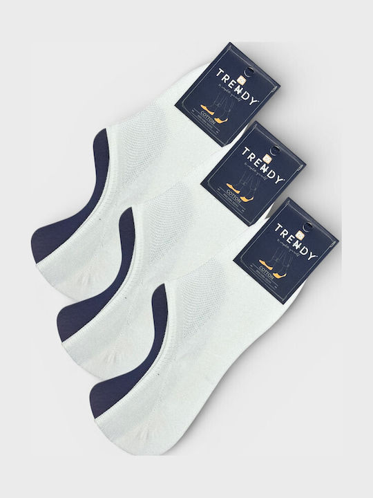 Trendy Șosete Pentru Bărbați Albe 3Pack