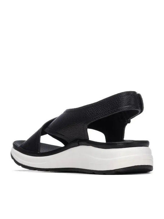 Sandale Casual Damă Flatforme Negre