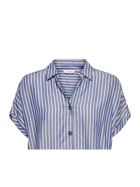 Only Women's Shirt Medium Blue Denim