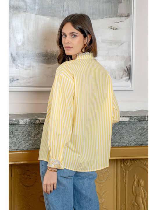 Μακρυμάνικο Γυναικείο Πουκάμισο Yellow