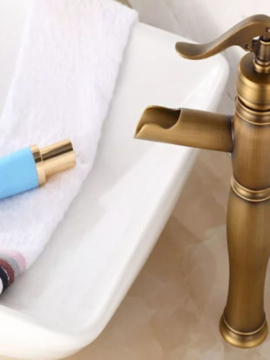 Landsh Mixing Sink Faucet Tall Retro Gold