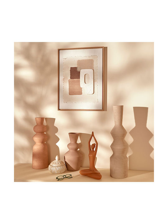 Dekorative Keramikvase Ezia Braune 15x15xH48cm