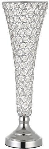 Vevor Set Decorative Crystal Silver Vases 17xH51cm 4 Pieces