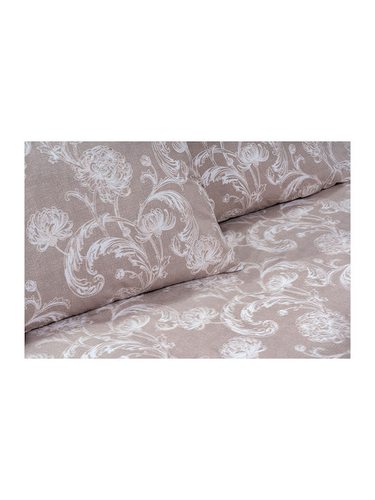 Beauty Home Glory Art 12368 Σετ Κουβερλί Μονό Μπεζ 160x230cm 3τμχ
