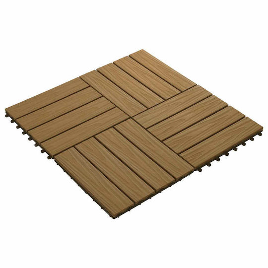 vidaXL Decking Board for Garden Flooring Made of Wood 3x3cm 11 Pieces