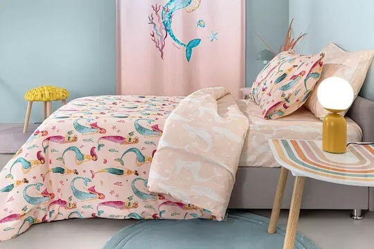 Guy Laroche Σετ Σεντόνια Μονά Βαμβακερά Salmon 165x250cm 3τμχ