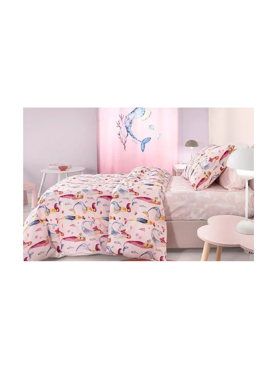 Guy Laroche Set Kinderbettlaken Mit Gummizug Baumwoll Rosa 100x200cm 3 Stück
