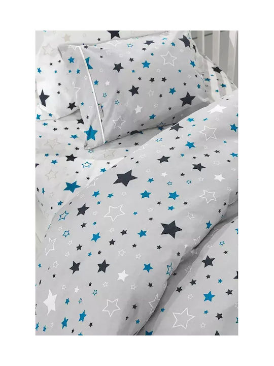 Guy Laroche Set Cearceafuri Single Din Bumbac Silver 165x250cm 3 Bucăți