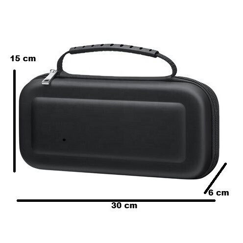 Protective Case Console Rectangular Zipper 30 X 15 X 6 Cm Black