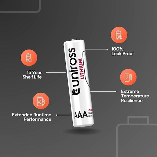 Uniross Lithium AAA Ultra Batterien 4er Pack Neu