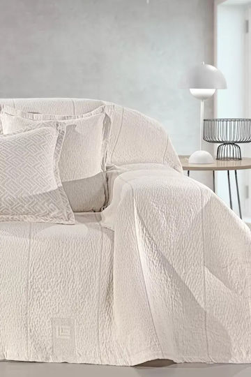 Guy Laroche Soho Ριχτάρι Πολυθρόνας Chenille 180x150εκ. Ivory