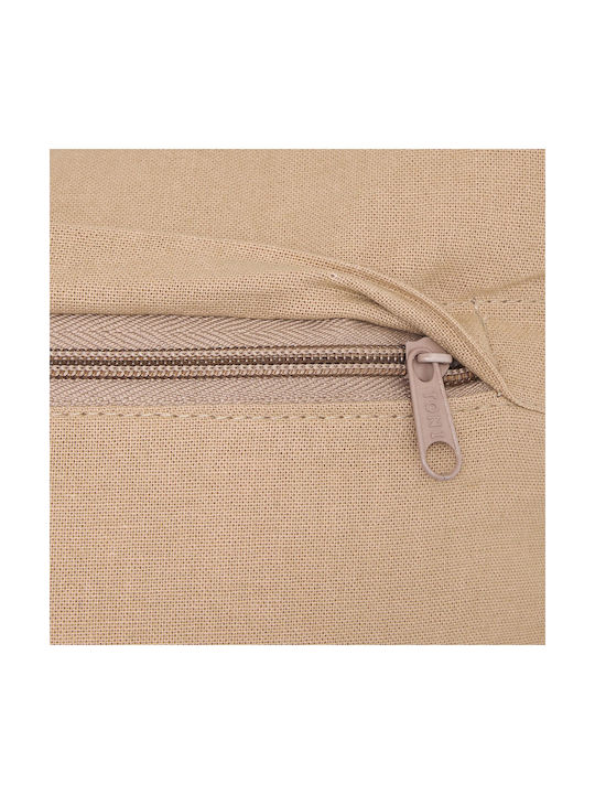 Sofa Cushion A-s Groove 100% Cotton Beige 40x40cm