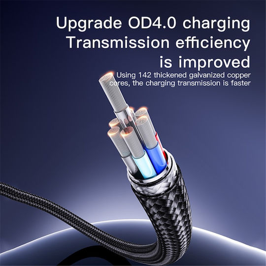 Data Cable Usb To Type-c 18w 1.2m Yesido Black