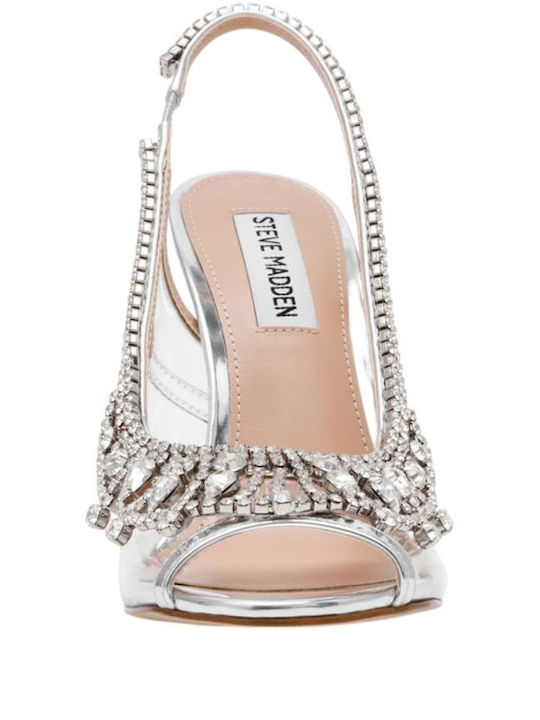 Sandals with Strass Silver