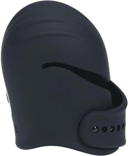 Adjustable Vibrating Silicone Penis Head Stimulator Black